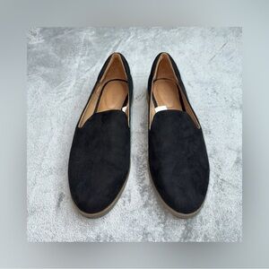 Universal Thread Shoes Womens 7 Adeline Slip On Loafers Black Suede Comfort
